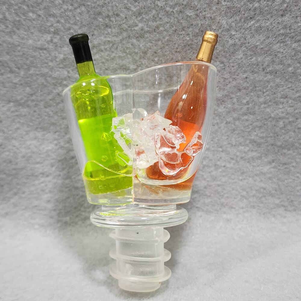 Champagne Bottles-Ice Bucket Acrylic Wine Bottle Stopper Airtight Seal Prodyne